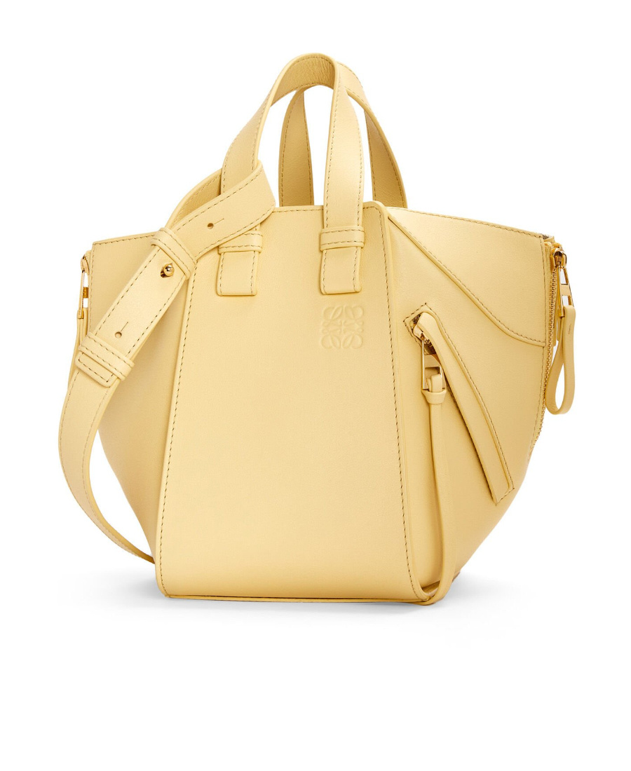 Loewe Hammock Logo Shoulder Bag In Nude