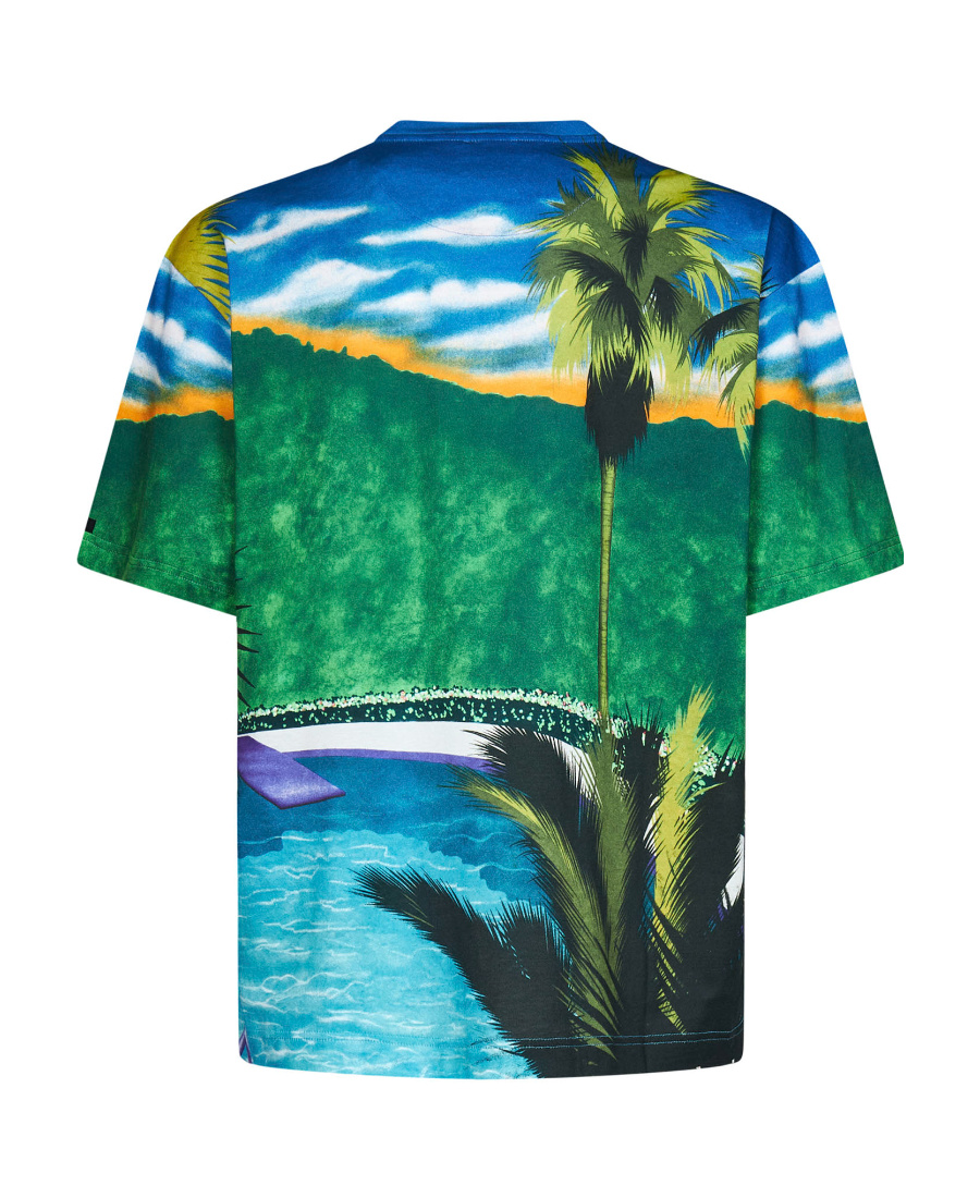 Etro All Over Print Graphic T-shirt California In Multi