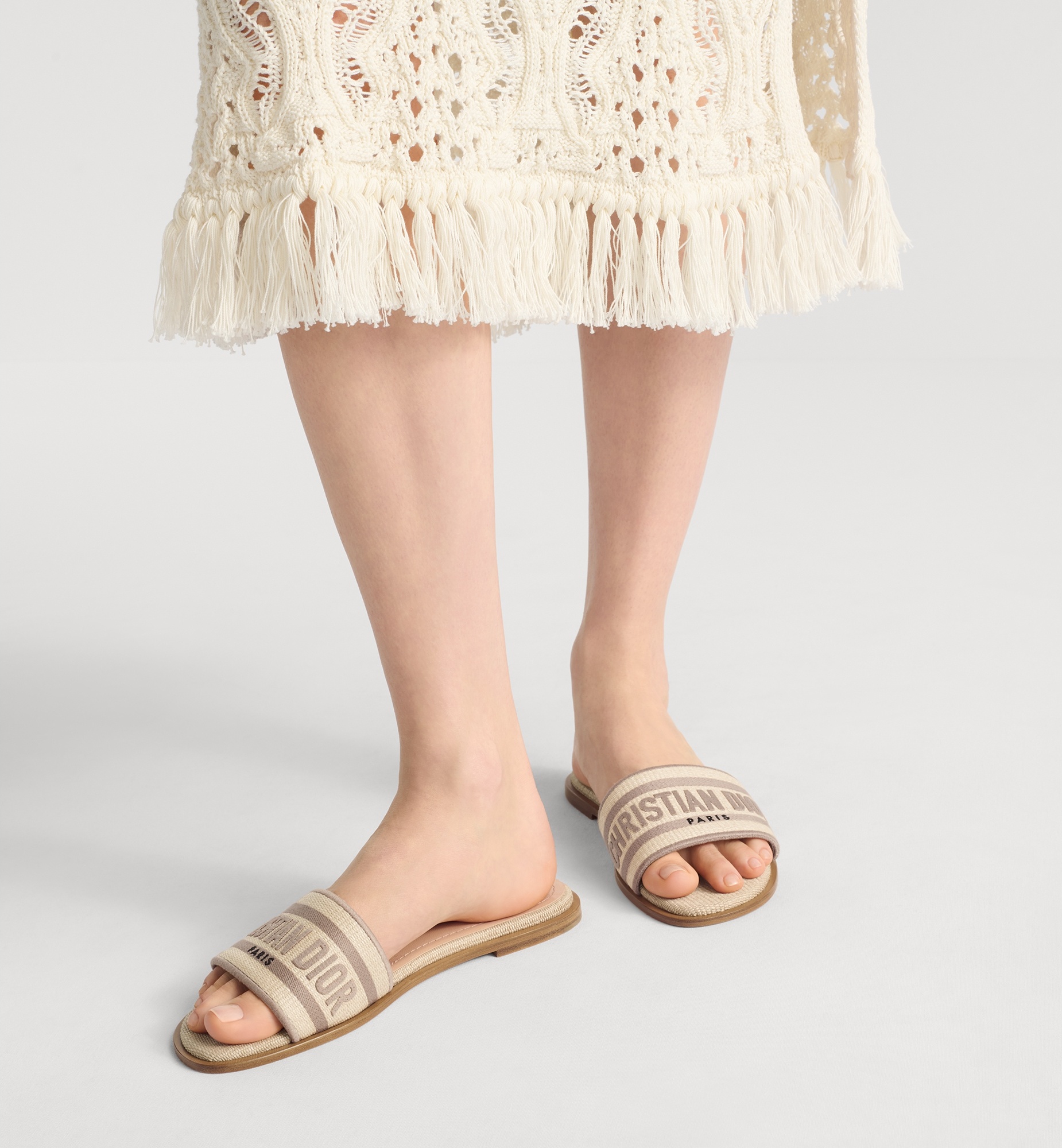 Dior Iviera Dway Slide In Neutral