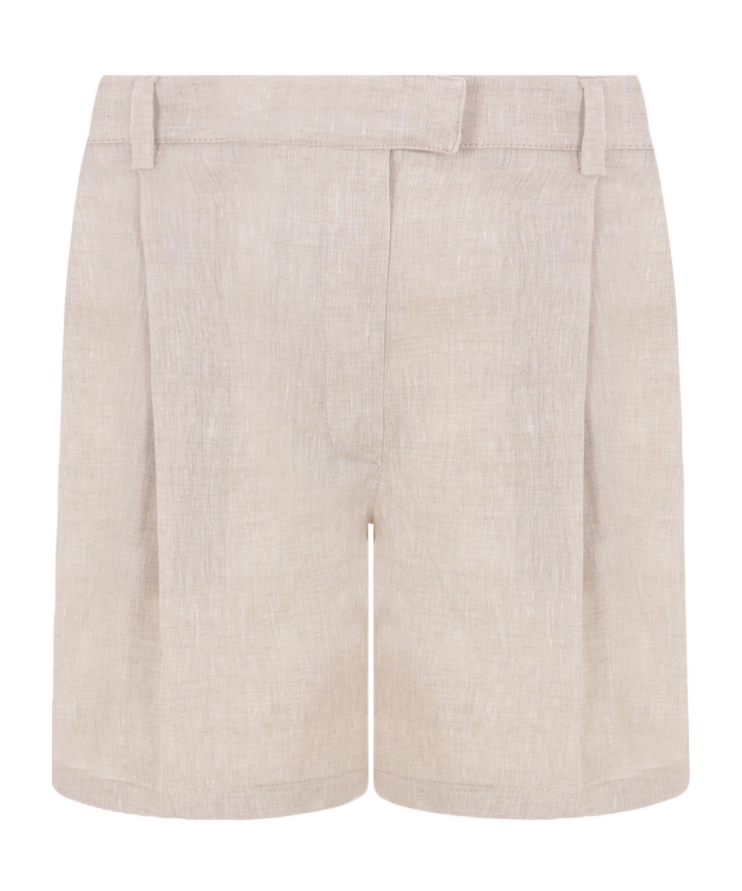 Shop Brunello Cucinelli Linen Shorts In Nude