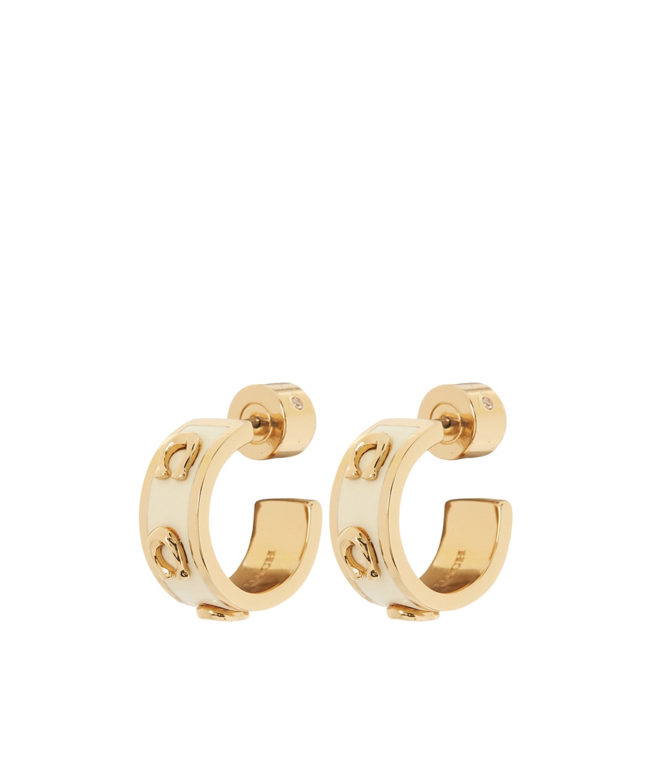 COACH ROUND EARRINGS 