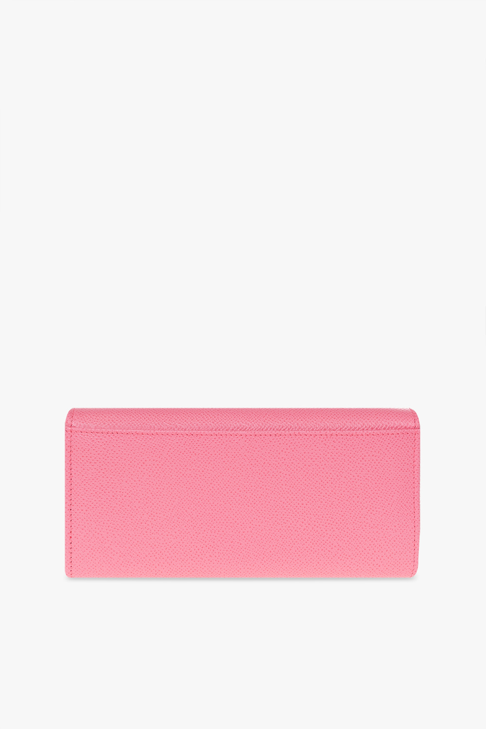 Dolce & Gabbana Logo-plaque Leather Wallet In Pink
