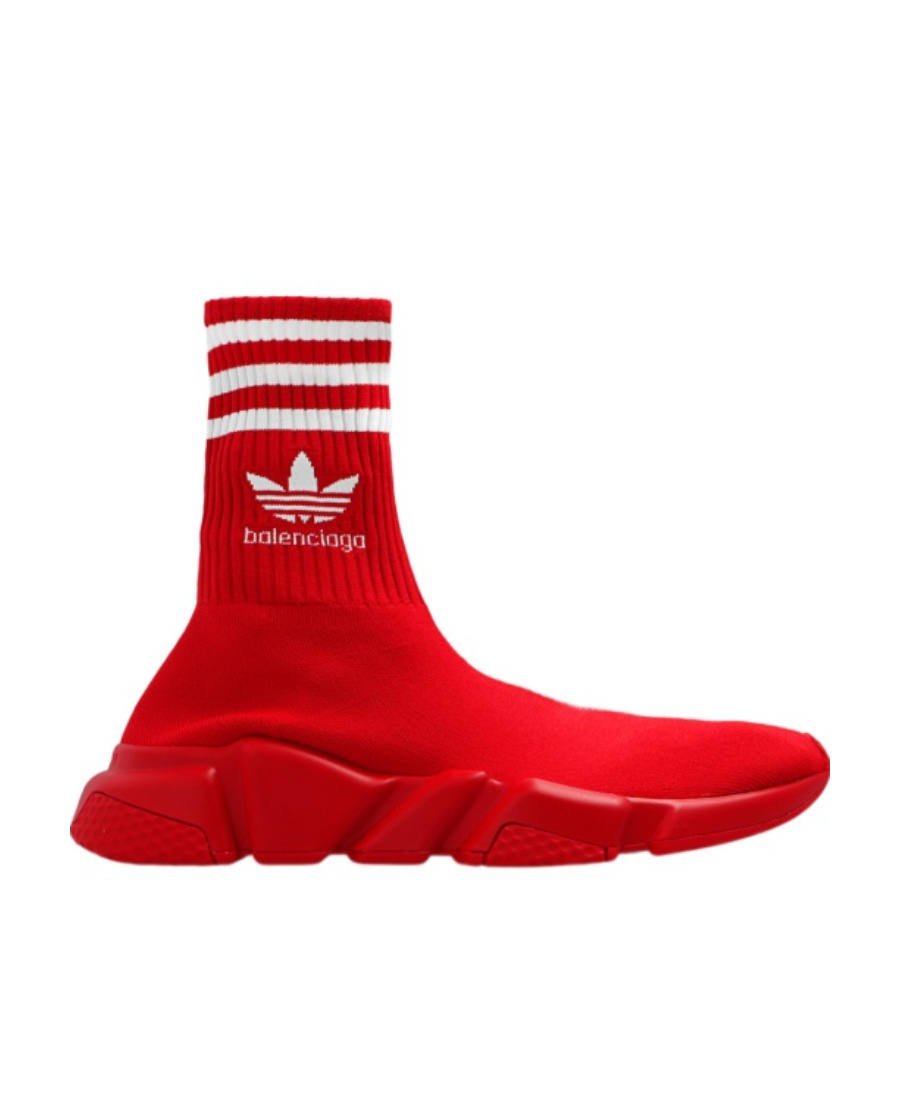 Balenciaga X Adidas Speed Sock-style Sneakers In Red
