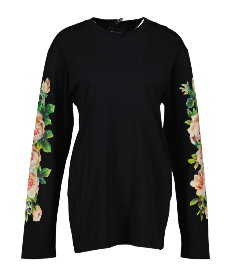 Simone Rocha Rose Banquet T Shirt In Black