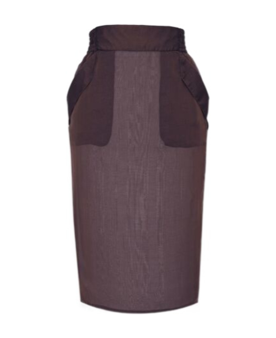 Saint Laurent High Waist Pencil Skirt In Black