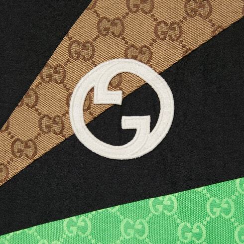 Gucci Gg-print Panelled Jacket In Black