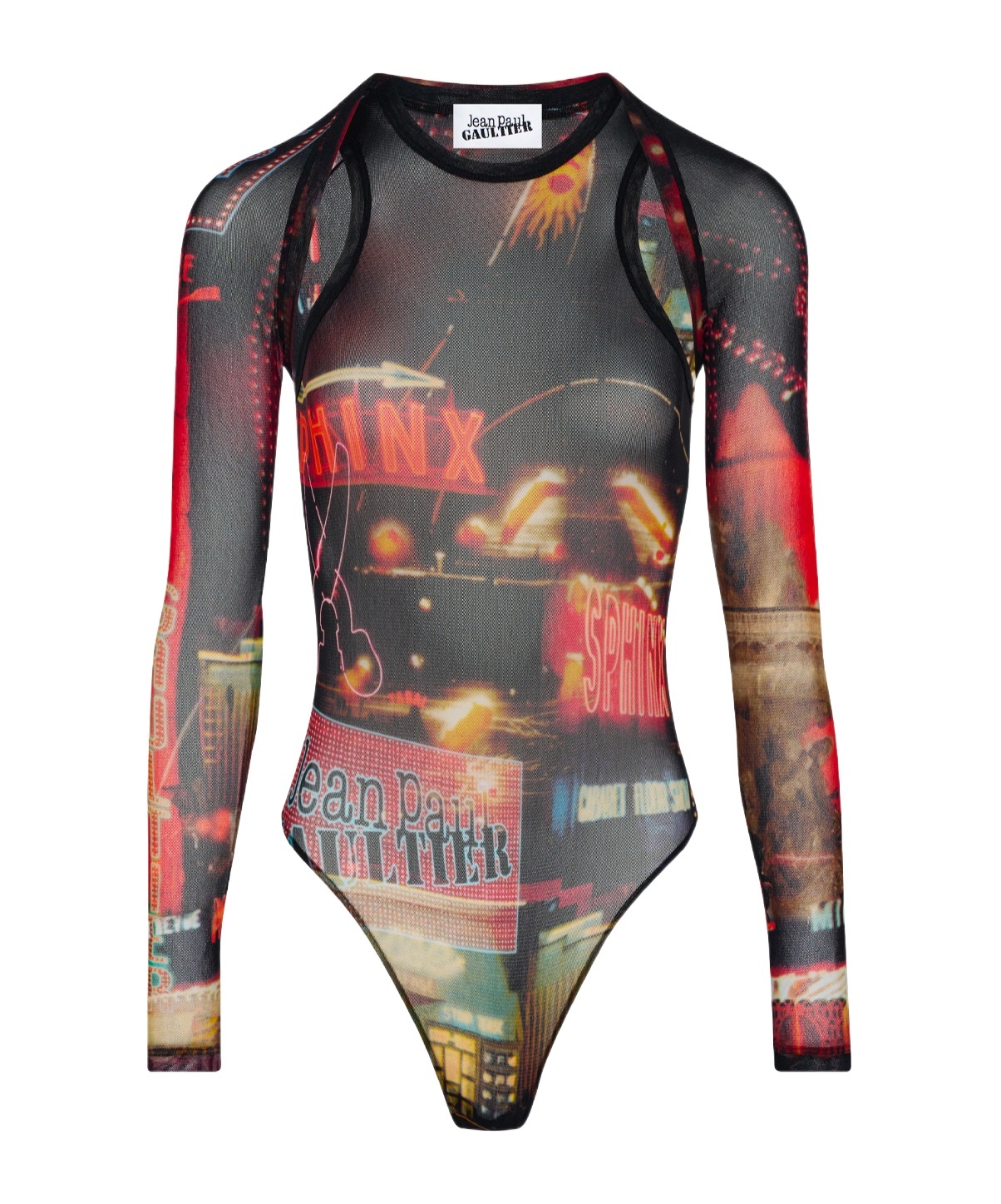 Jean Paul Gaultier Pigalle Mesh Shawl Woman Black In Polyamide In Black