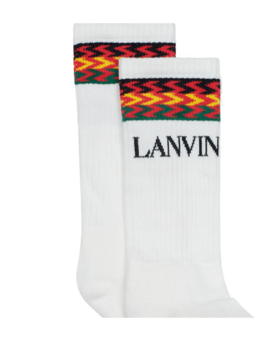 LANVIN INTARSIA-KNIT COTTON-BLEND SOCKS