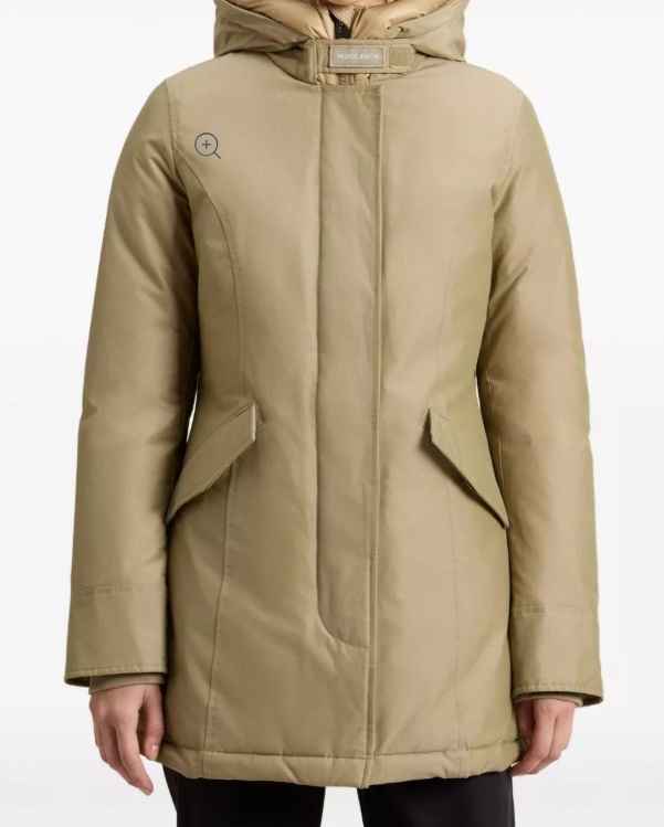 Woolrich Sand Cotton Blend Arctic Parka In Nude