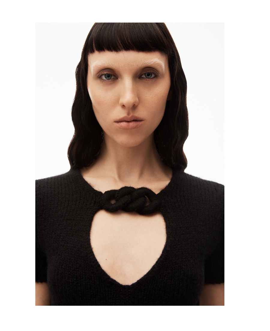 ALEXANDER WANG ALEXANDER WANG CIRCLE CUT-OUT KNIT MINI DRESS