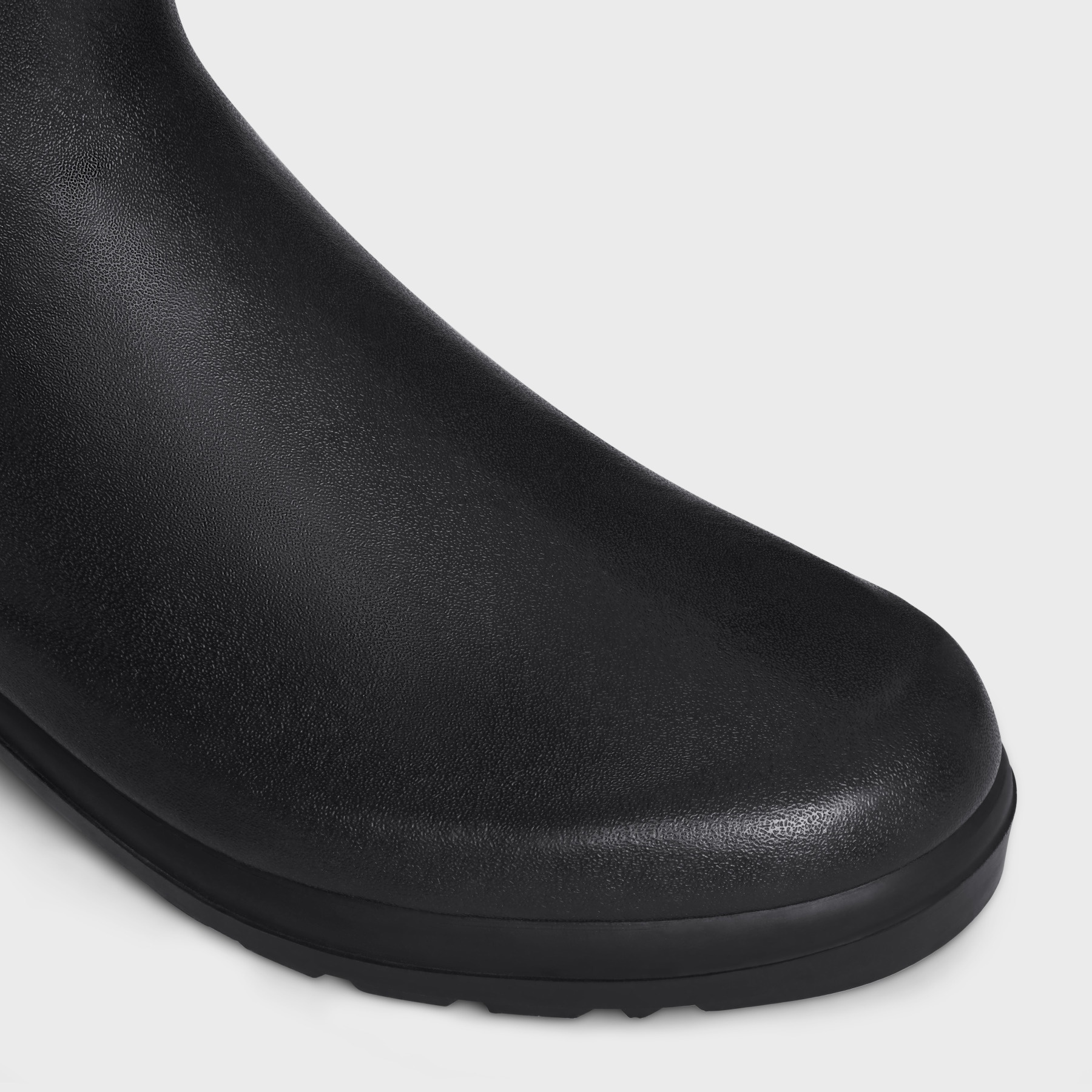 Celine Triomphe Mid-height Rain Boots In Black