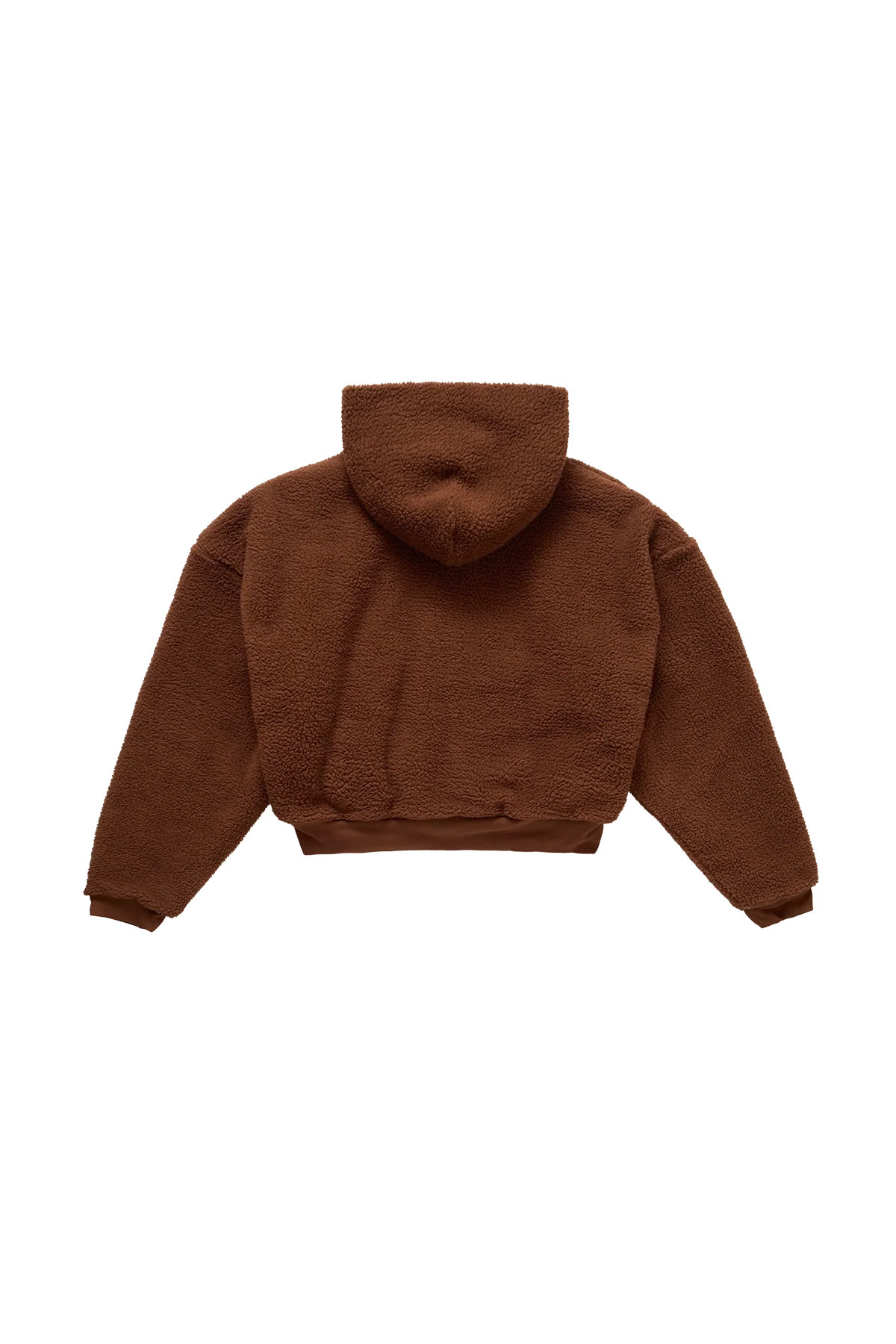 Erl Fleeced Zip-up Hoodie In Brown