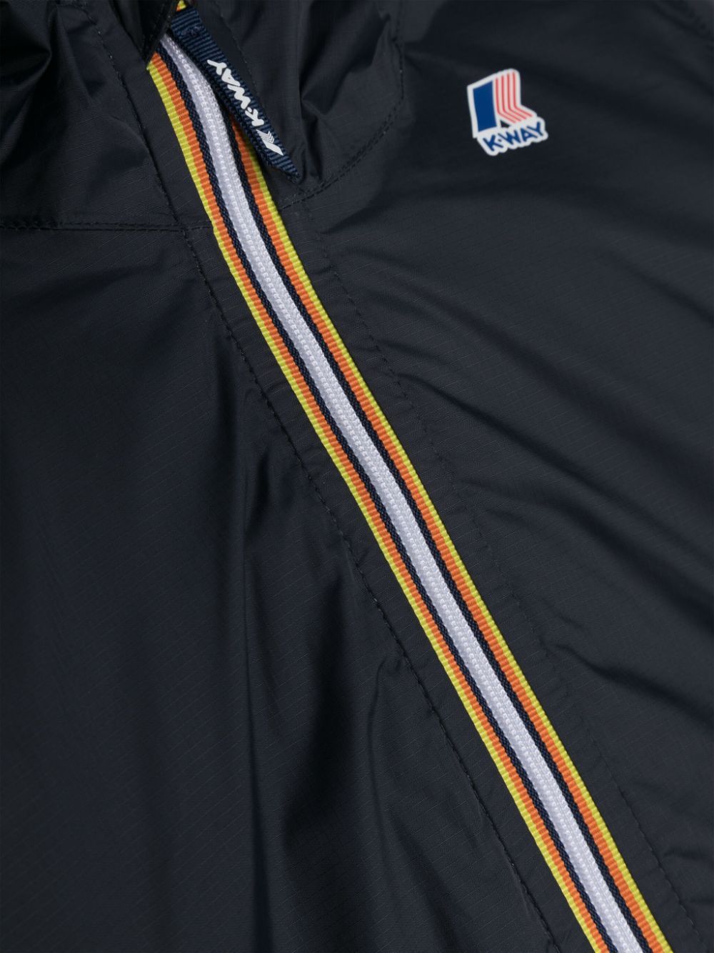 K-way Long-sleeved Hooded Jacket In Black