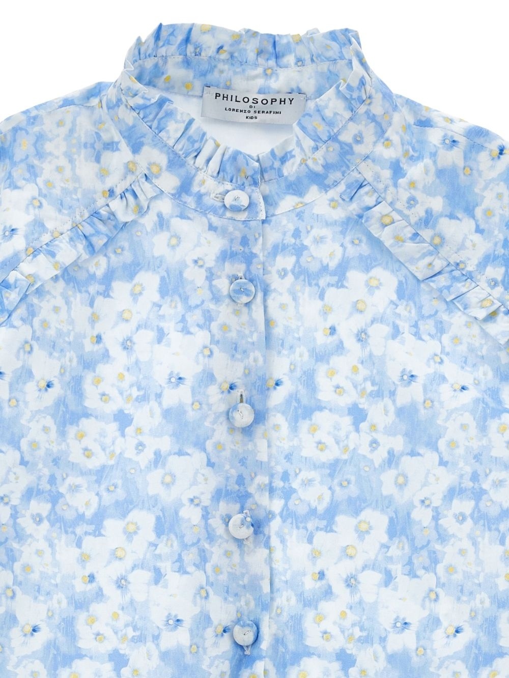Philosophy Di Lorenzo Serafini Floral-print Blouse In Blue