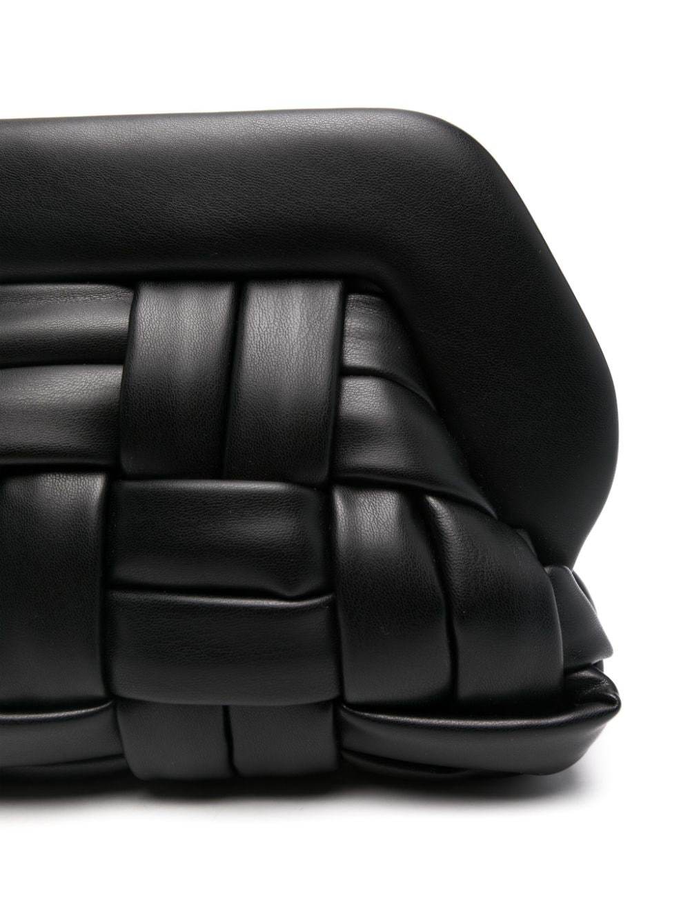 Themoirè Tia Weaved Shoulder Bag In Black