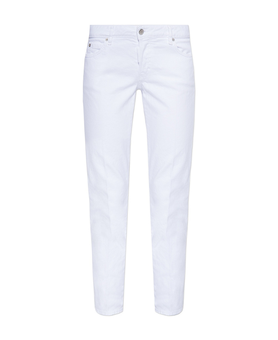 Dsquared2 White Bull Skinny Jeans In White