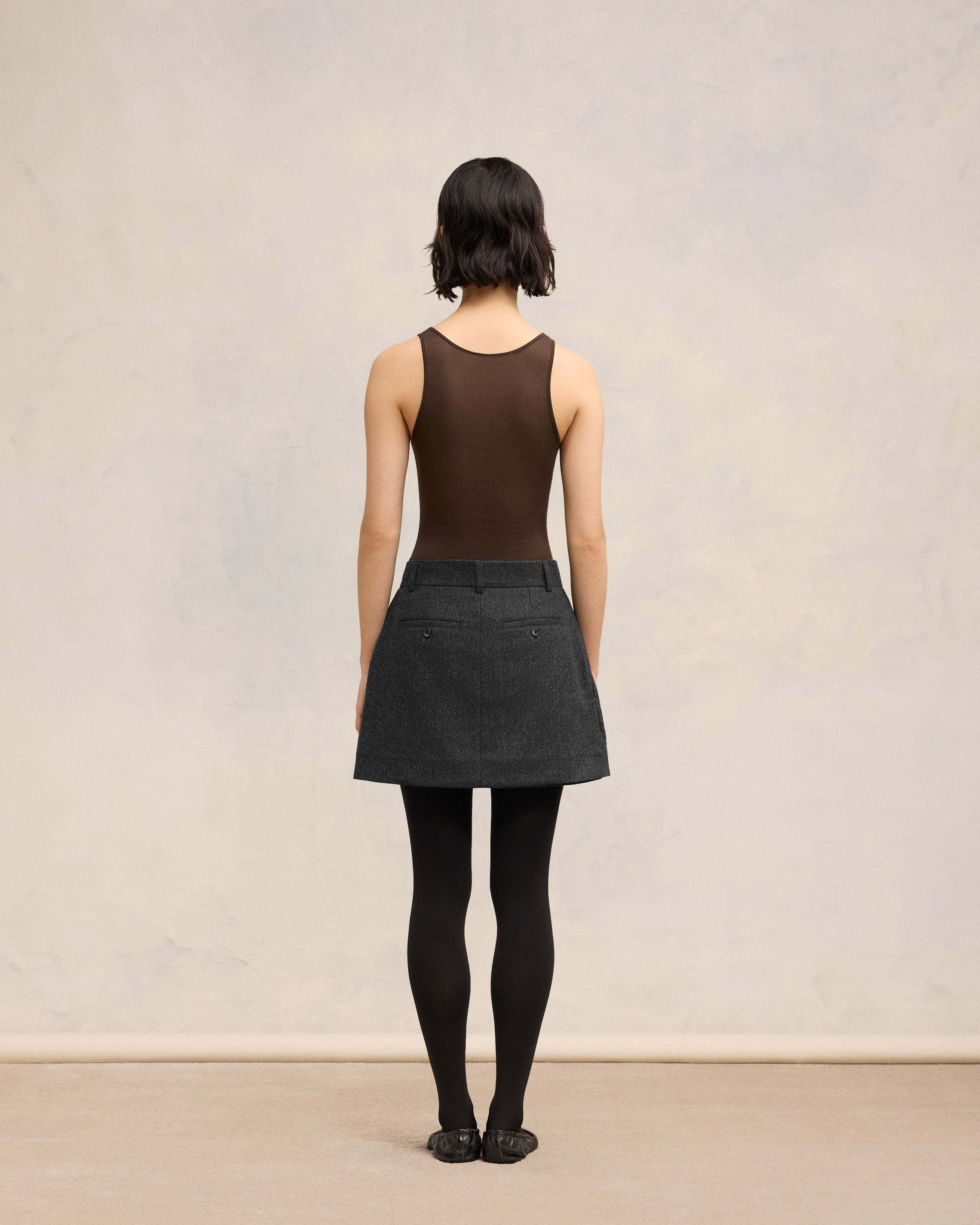Ami Alexandre Mattiussi Stitched Miniskirt In Black