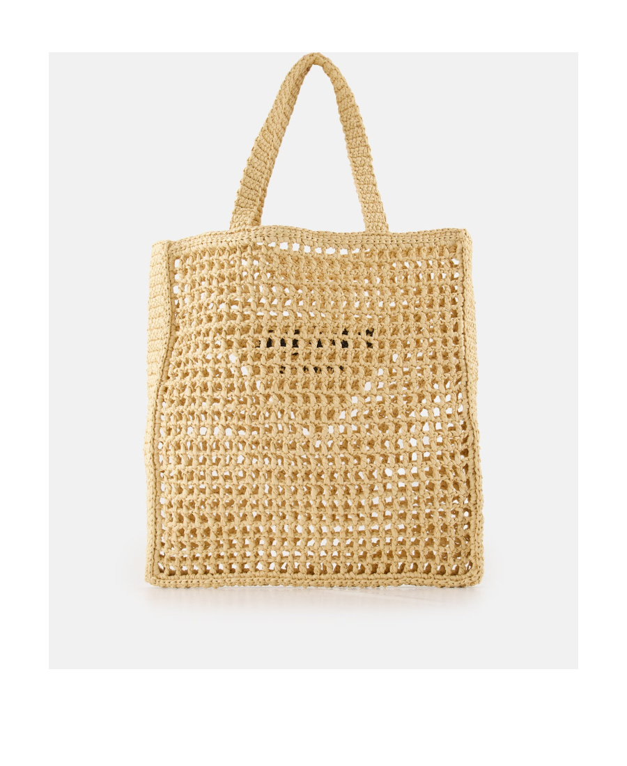 Shop Prada Crochet Tote Bag In Nude