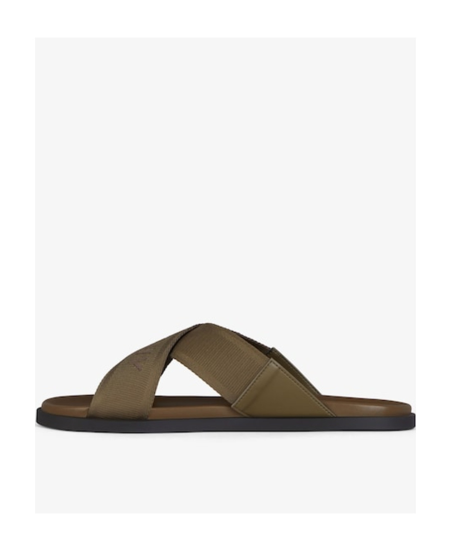 Givenchy G Plage Cross Ribbon Flip-flops In Green