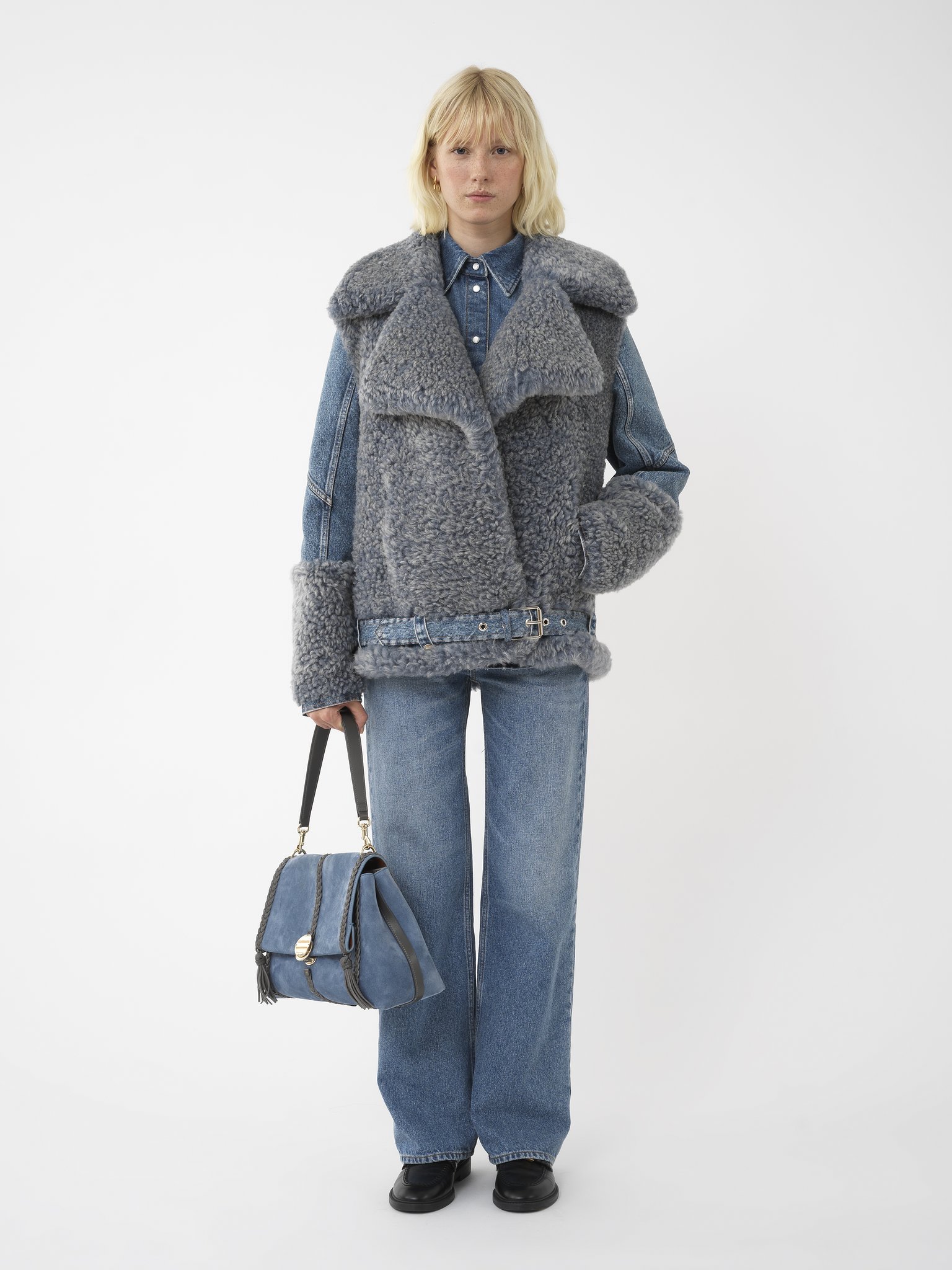 CHLOÉ COWBOY SPLICED CASUAL JACKET