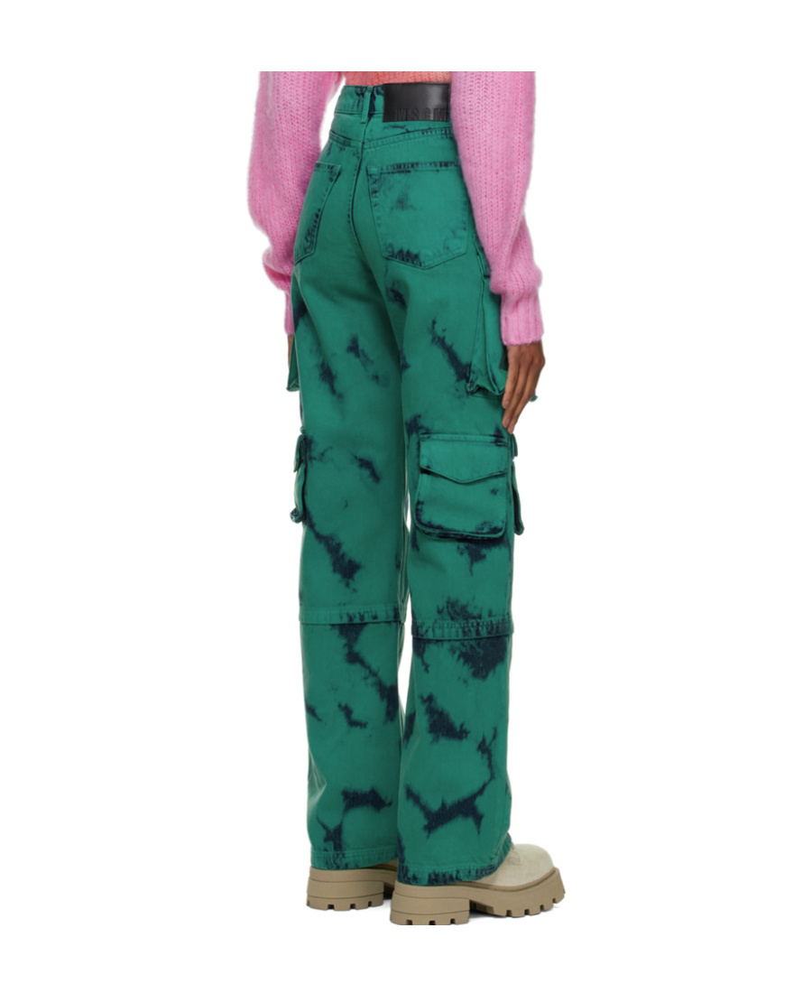 Msgm Ssense Exclusive Green Jeans In Blue