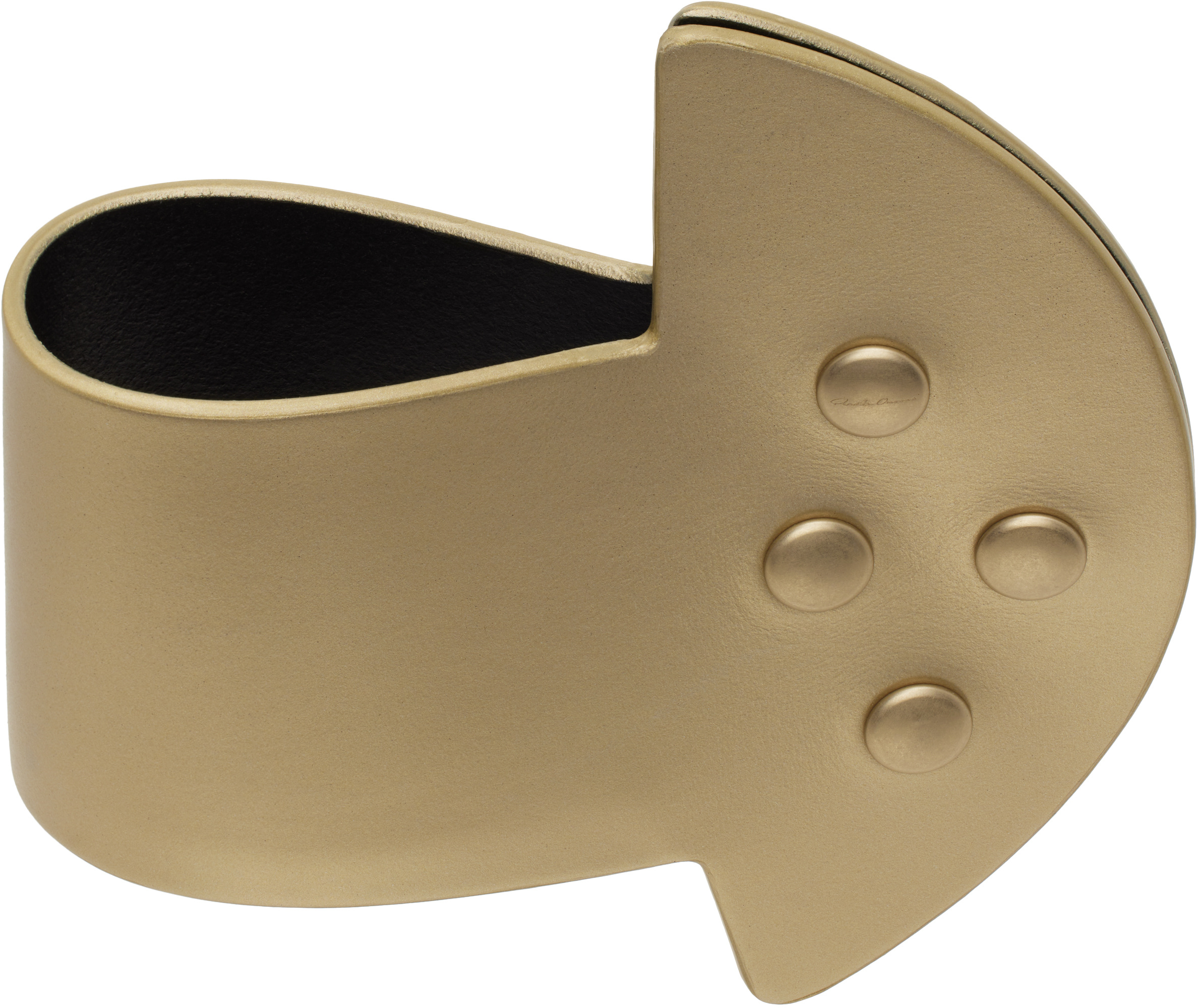 Rick Owens Gold Hollywood Anthem Snaps Cuff Bracelet In Yellow
