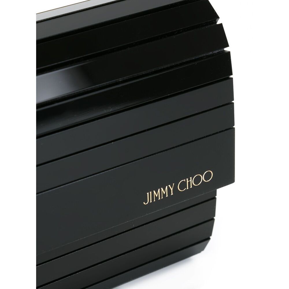 Jimmy Choo Sweetie Acrylic Clutch In Black