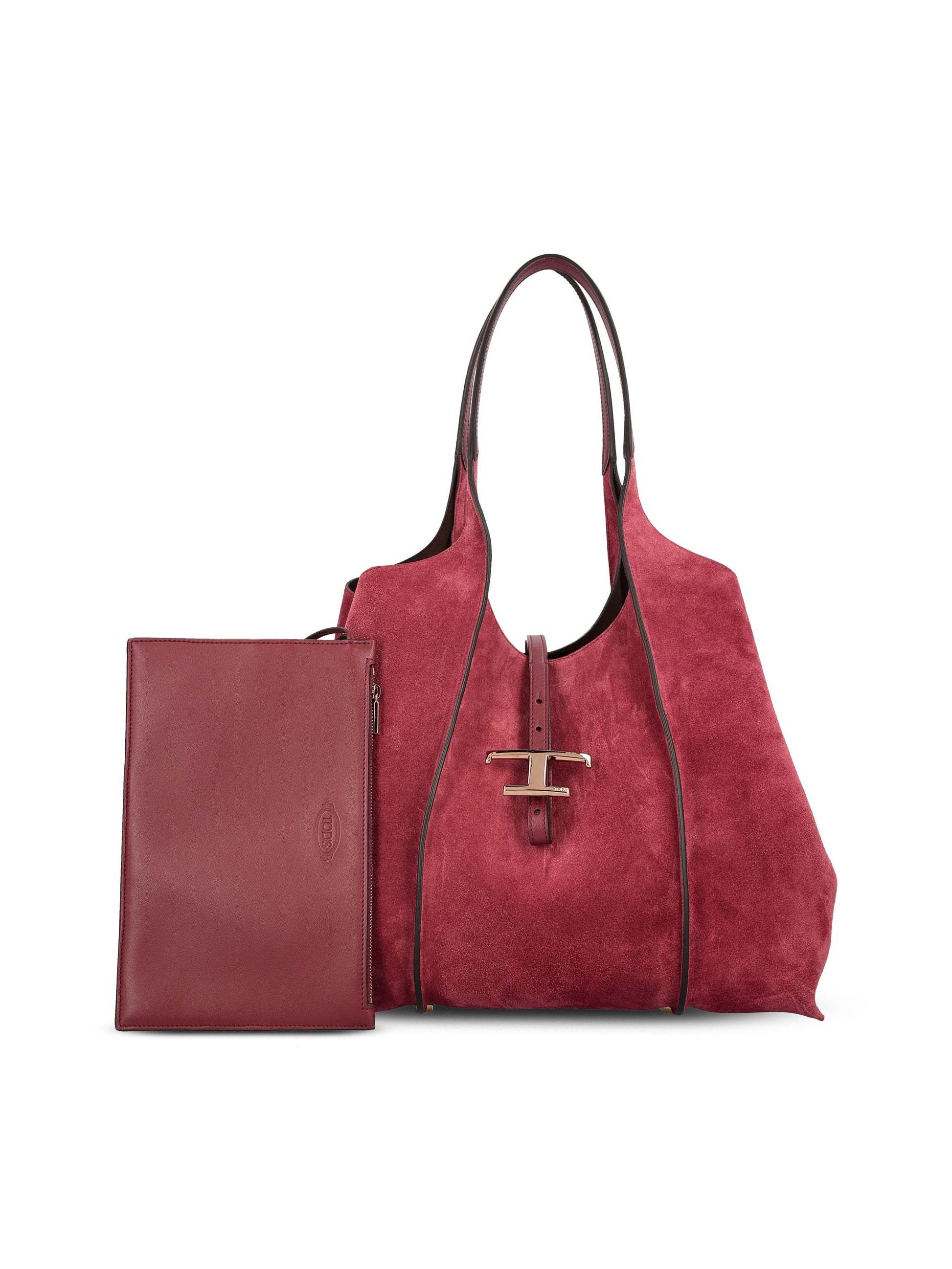 Tod's T Timeless Medium Tote In Red