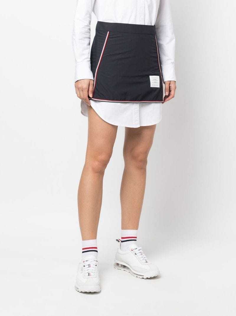 Thom Browne Rwb Golf Mini Skirt In Black
