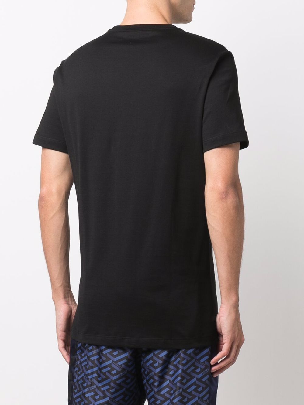 Versace Logo Print T-shirt In Black