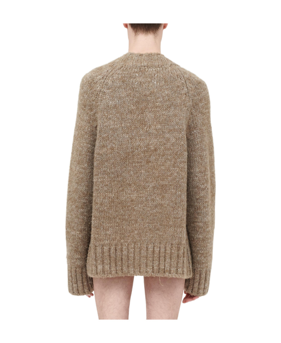 MAISON MARGIELA MAISON MARGIELA V-NECK RIBBED KNITTED CARDIGAN