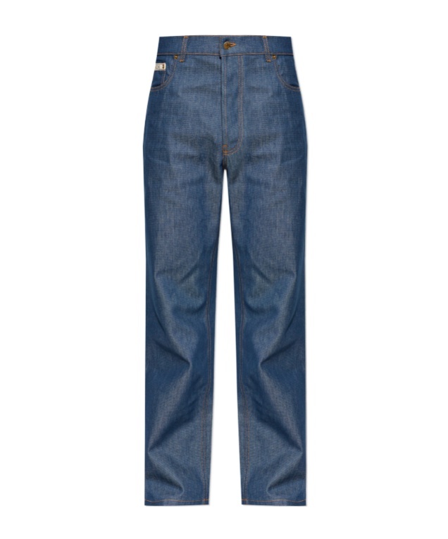 Moschino Belt Loop Jeans In Blue