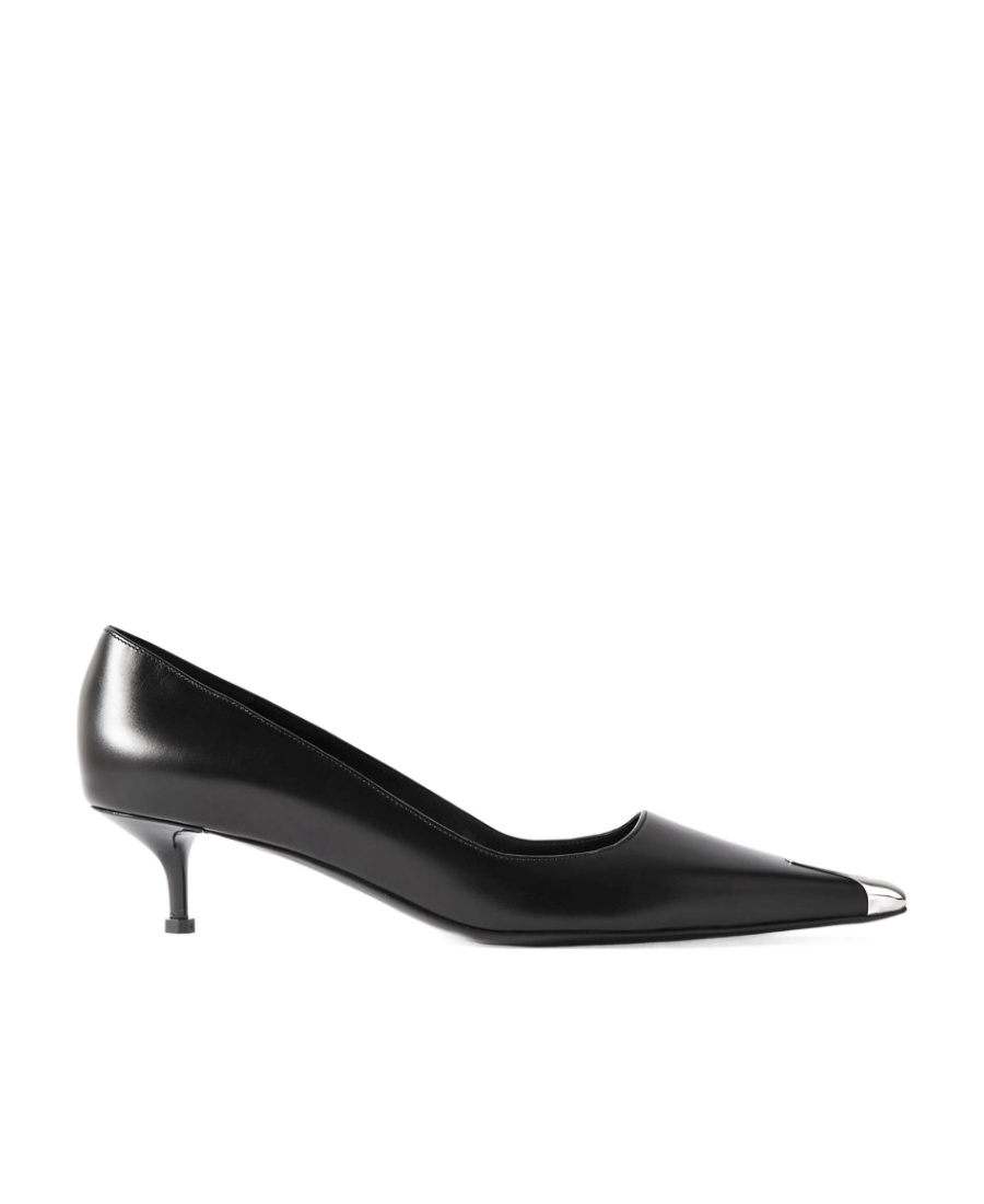 Alexander Mcqueen Punk Metal-toecap Pumps In Black