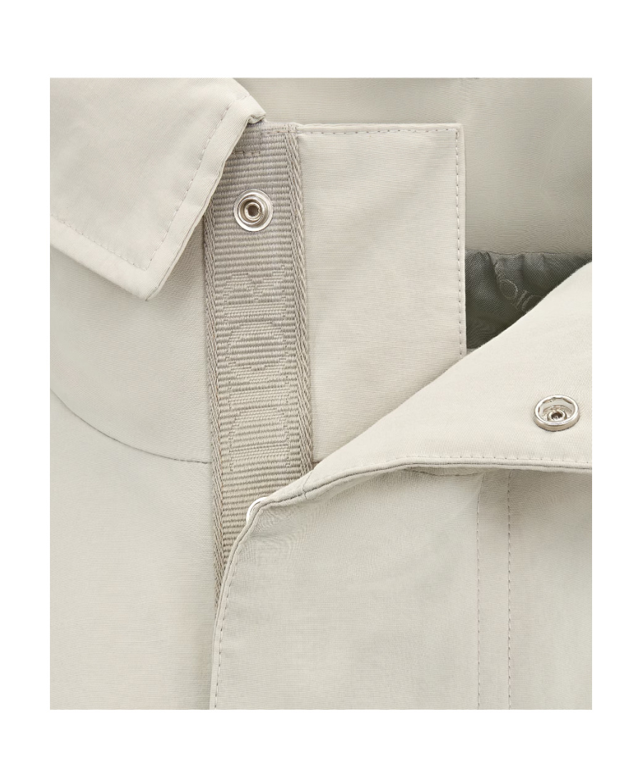 Dior Hooded Parker Coat In Gray