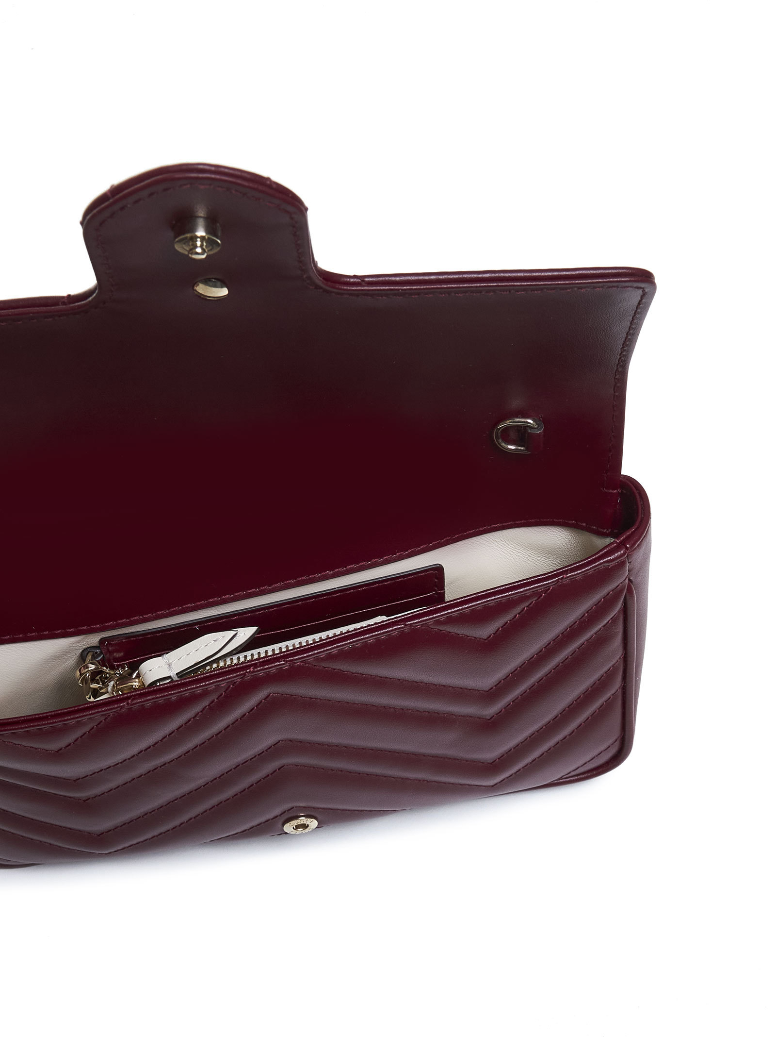 Gucci Gg Marmont Mini Shoulder Bag In Burgundy