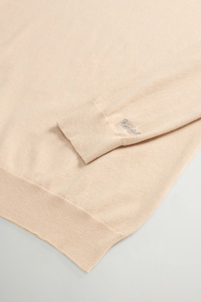 Woolrich Logo Cotton Crewneck In Neutral