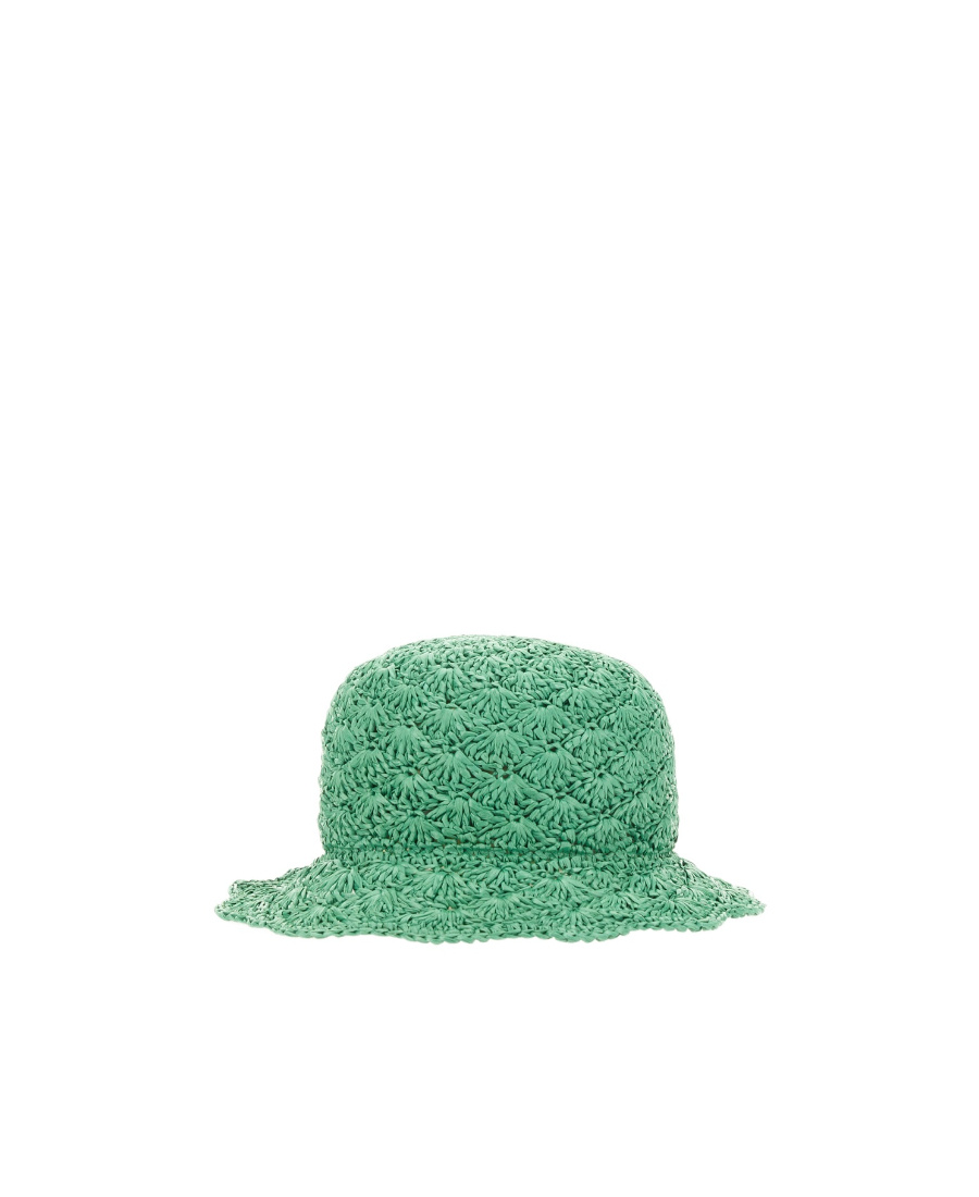 Red Valentino Raffia Bucket Hat In Green