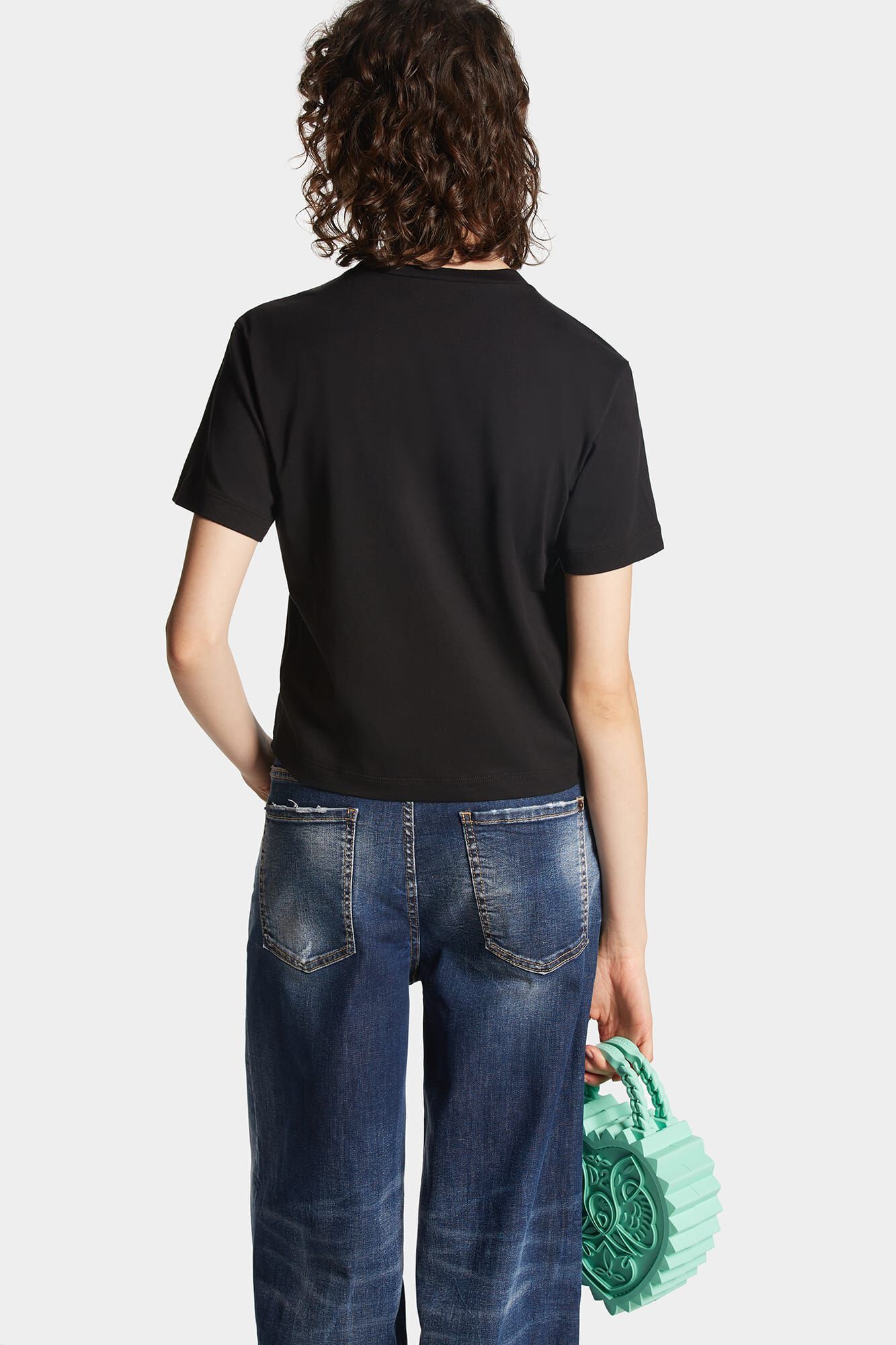 Dsquared2 Women Boxy-fit Cotton T-shirt In Black