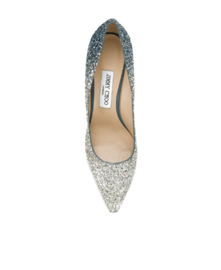 Jimmy Choo Romy Spring Onion Effect High Heels In Gray