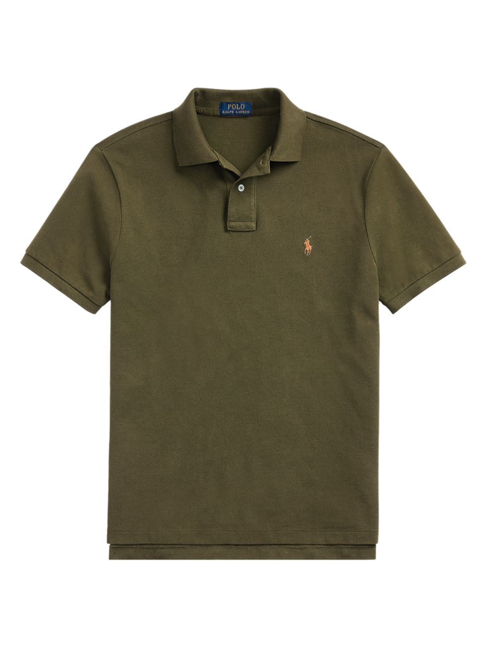 Polo Ralph Lauren Green Slim Cotton Logo Embroidery Polo Shirt In Green