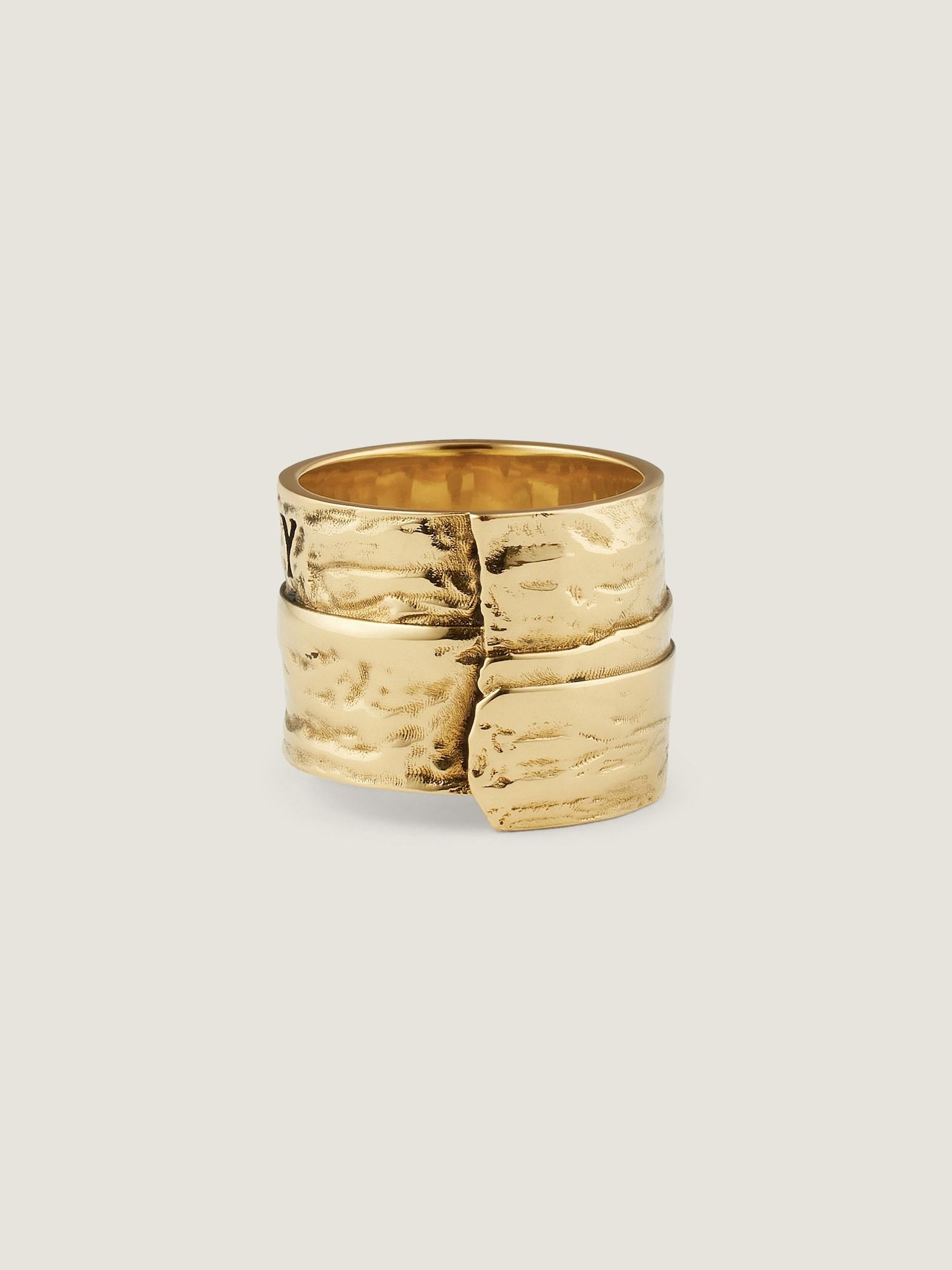 Givenchy Tape Cuff In Metal And Enamel In Gold