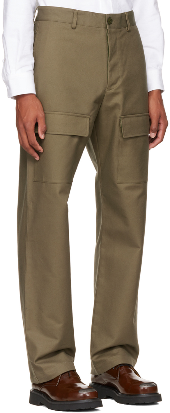 Kenzo Tapered Straight-leg Cargo Pants In Green