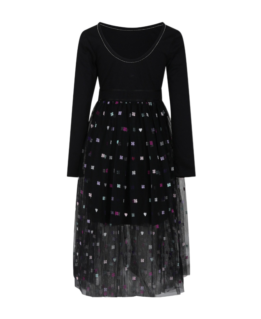 GIVENCHY 4G-MOTIF LONG-SLEEVE DRESS