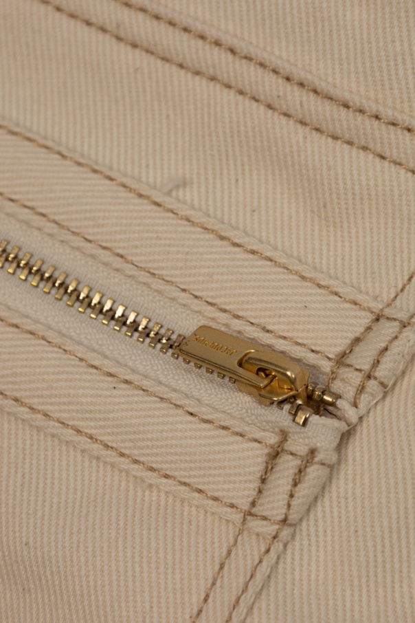 Jacquemus Lenfant Pleated Detail Twill Trousers In Nude