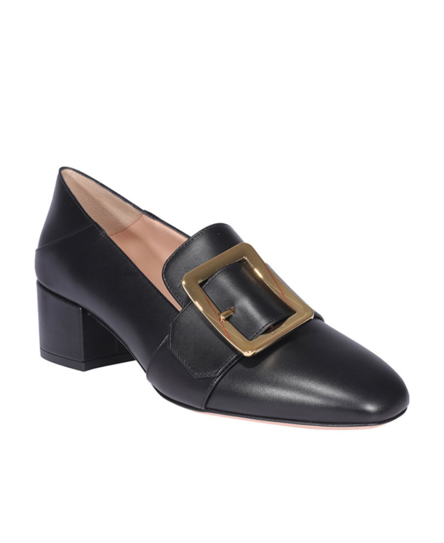 Bally Boucle Leather Collapsible-heel Pumps In Black