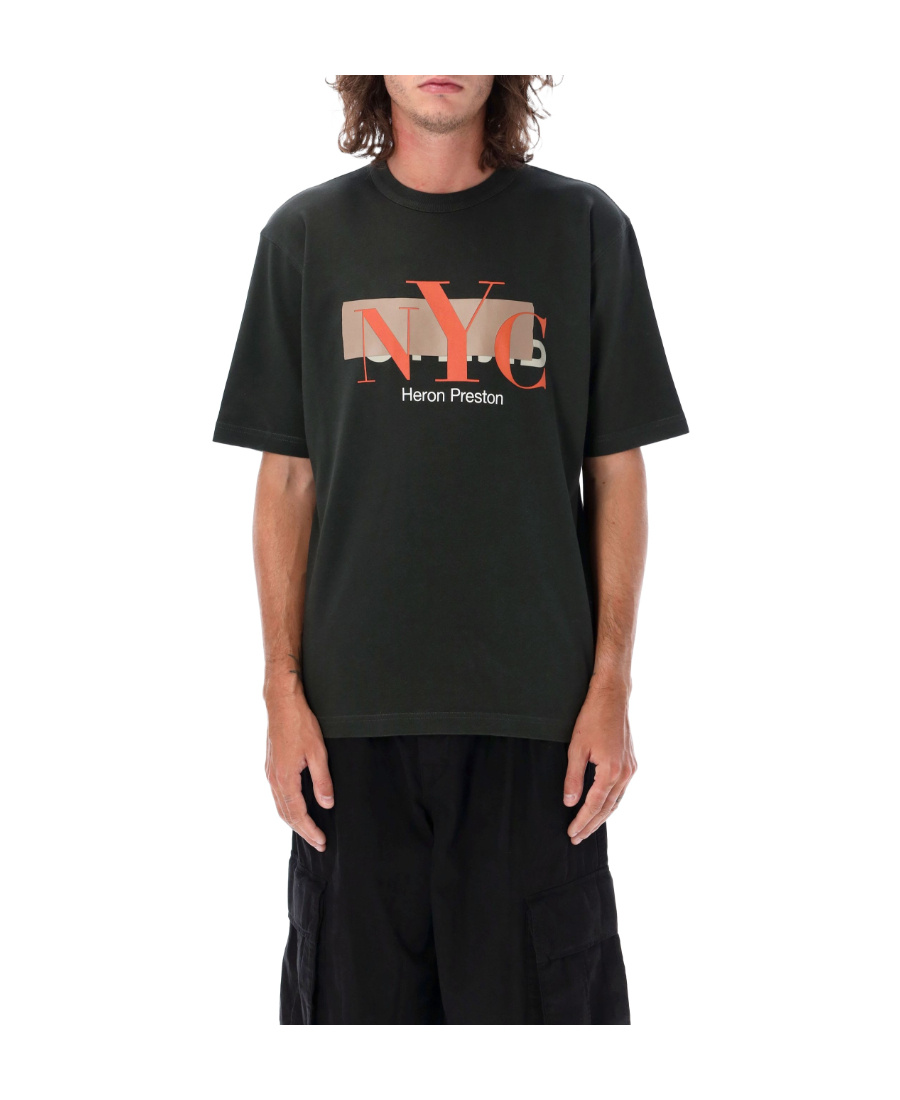 Heron Preston Nyc Censored Crewneck T-shirt In Black