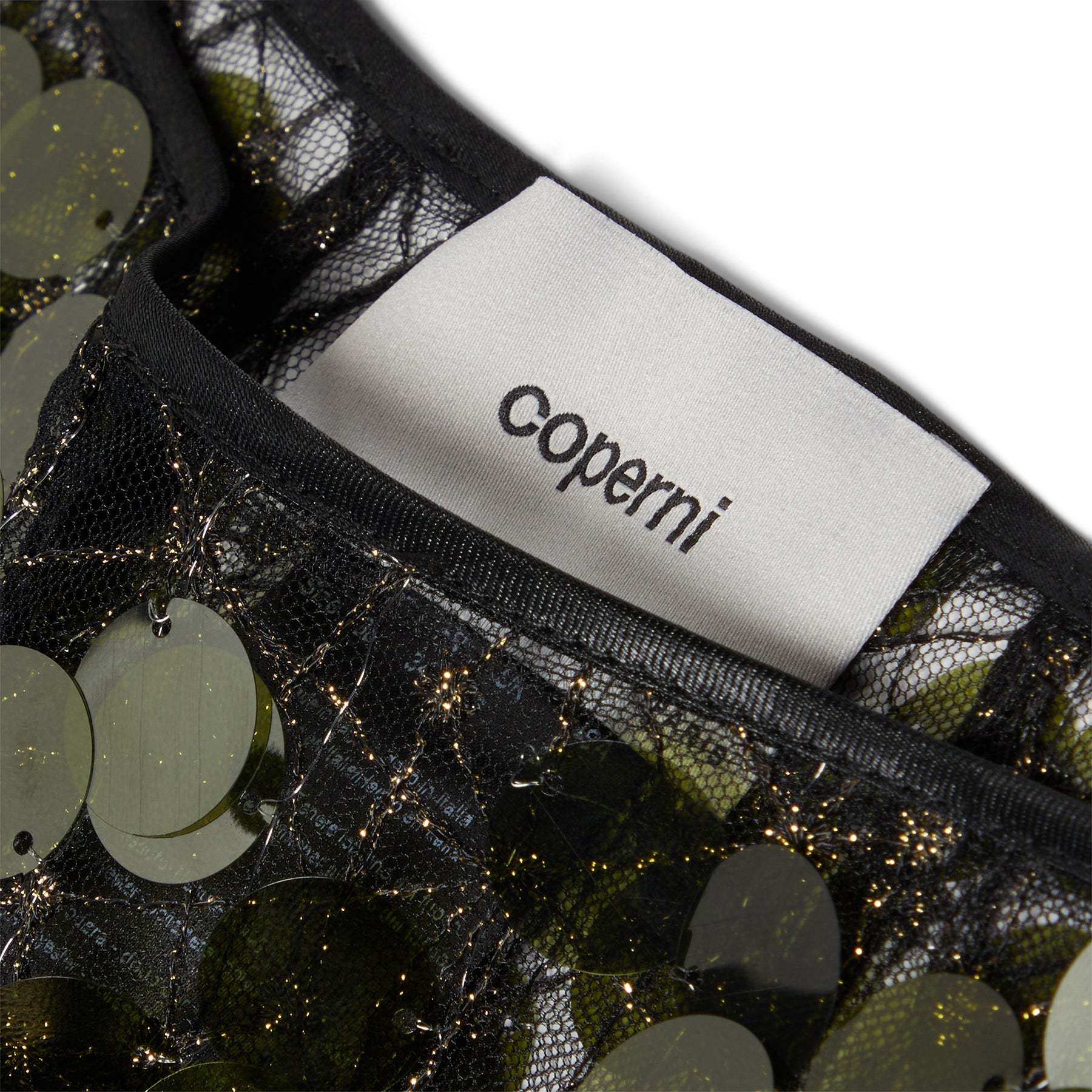 Coperni Sequinned Flared Trousers In Green