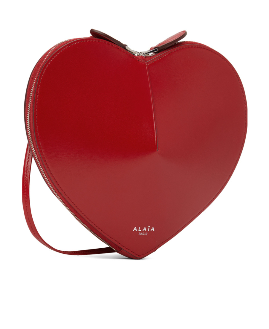 Alaïa Logo Shoulder Bag In Red