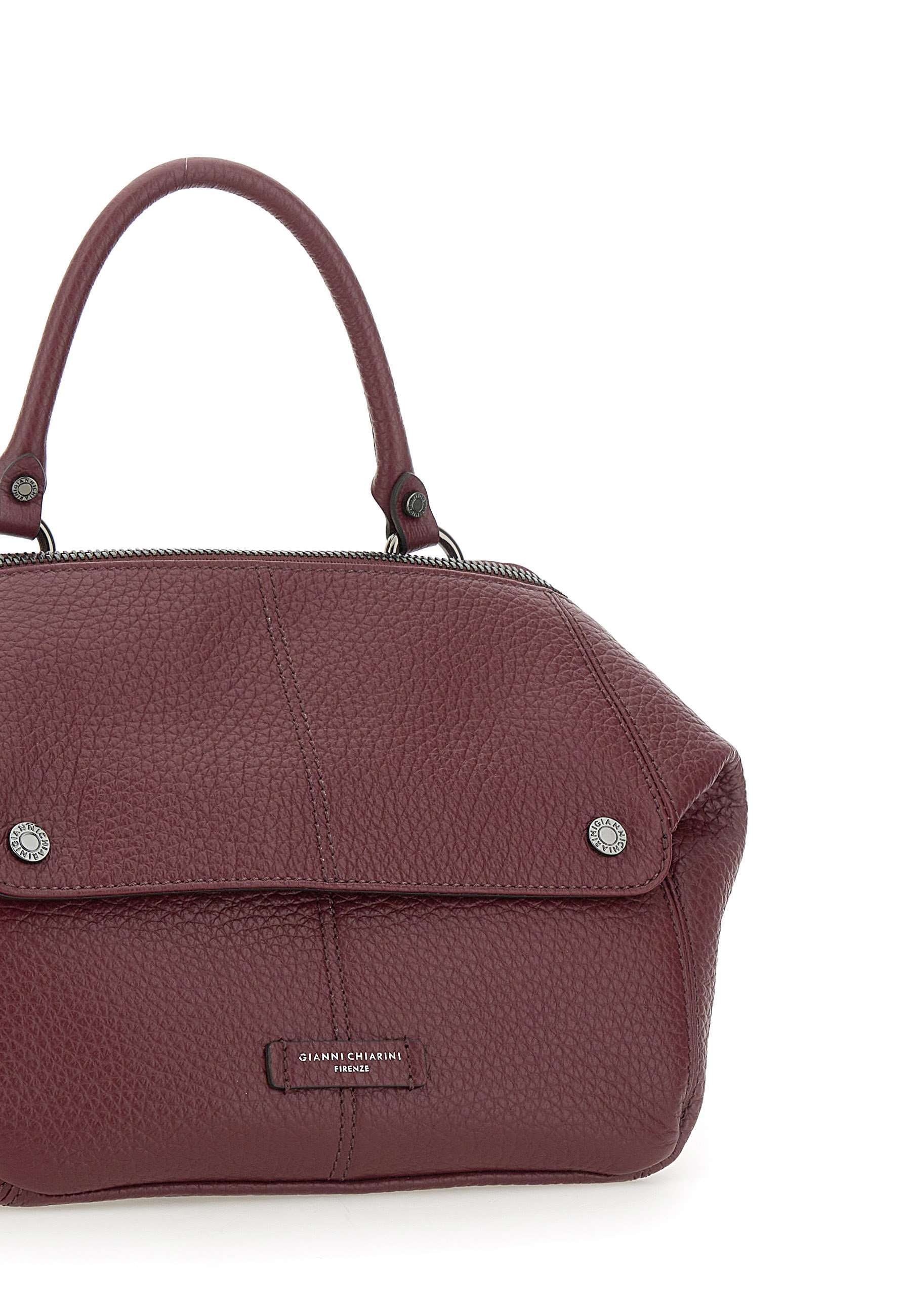 Gianni Chiarini Logo Patch Top Handle Bag In Purple