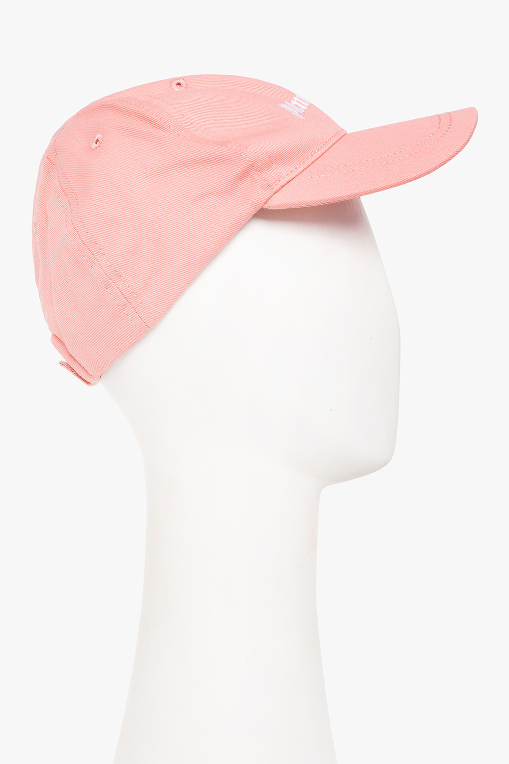 Palm Angels Logo-embroidered Cotton Cap In Pink